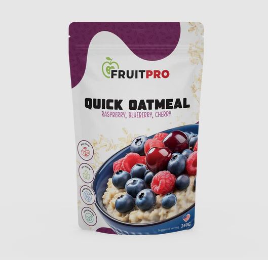 FRUITPRO: Raspberry Blueberry Cherry Quick Oatmeal, 8.4 oz