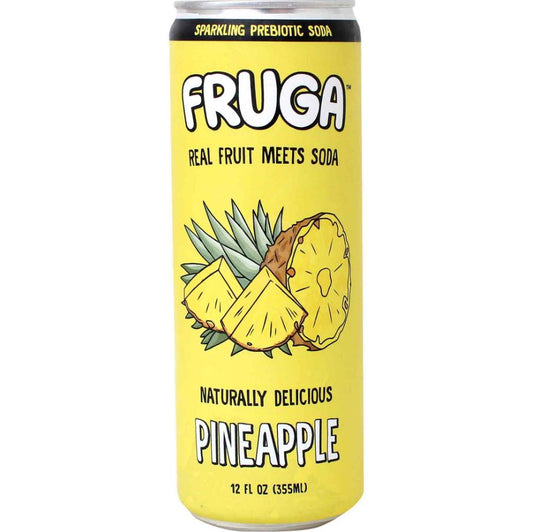 FRUGA: Pineapple Fruit Super Soda, 12 fo