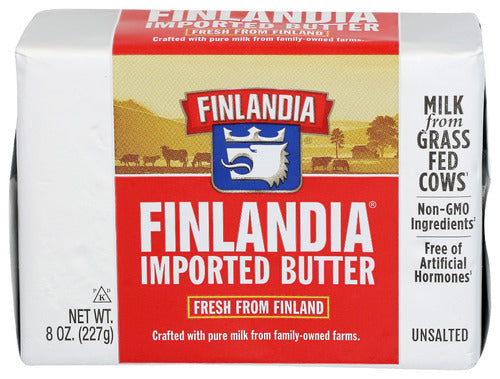 FINLANDIA: Imported Unsalted Butter Bar, 8 oz