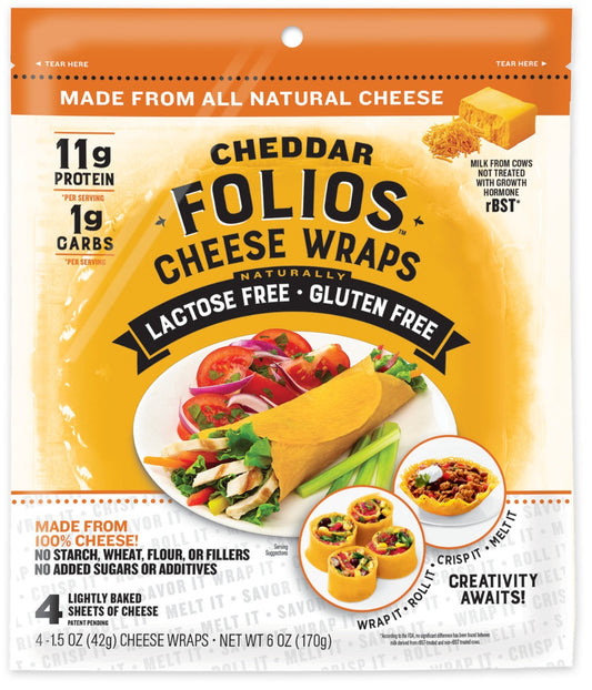 FOLIOS: Cheddar Cheese Wraps, 6 oz
