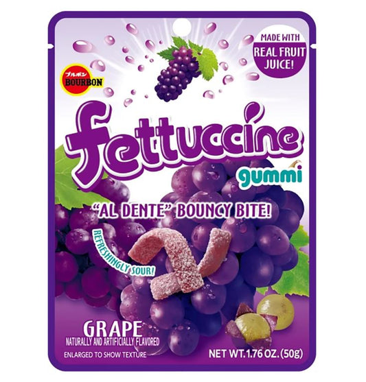BOURBON: Fettuccine Gummi Grape, 1.76 oz