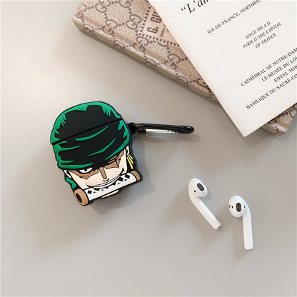 Creative Cartoon Case for AirPods - One Piece Zoro Design