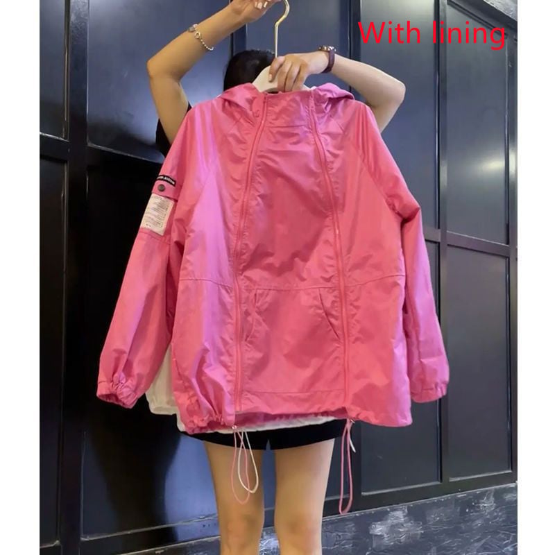 Japanese Style Women's Casual Thin Windbreaker Jacket