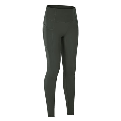 High Waist Yoga Pants with Pocket (No T-Line)