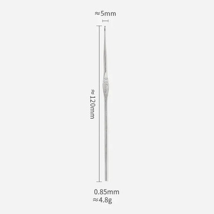 Metal Crochet Hooks Set for Lace Weaving (Size 0.5-1.9mm)