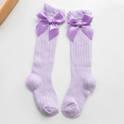 Summer Baby Socks with Bowknot and Mosquito Protection