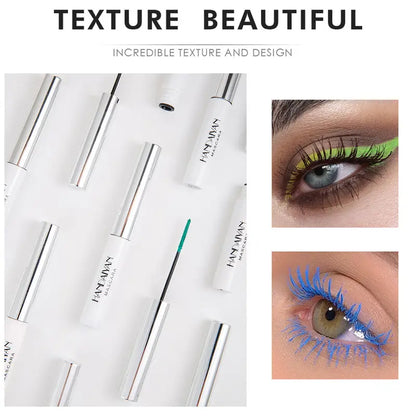 Color Mascara - Thick, Long, Waterproof, 12 Colors