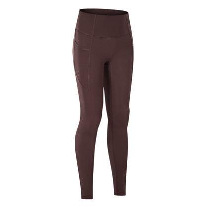 High Waist Yoga Pants with Pocket (No T-Line)