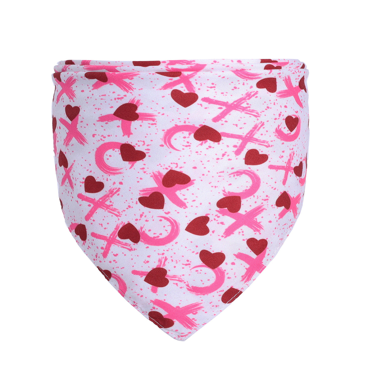 Pet Saliva Towel Scarf - Love Triangle Design