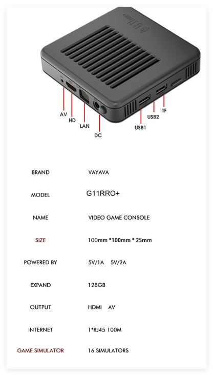 ARCADE Retro TV Game Console with 50,000 Games Support