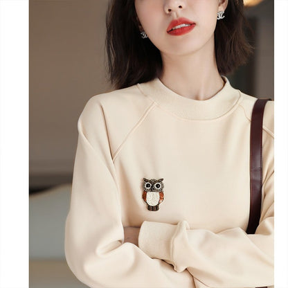 Women's Plus Size Thick Fleece Sweater for Gentle Style