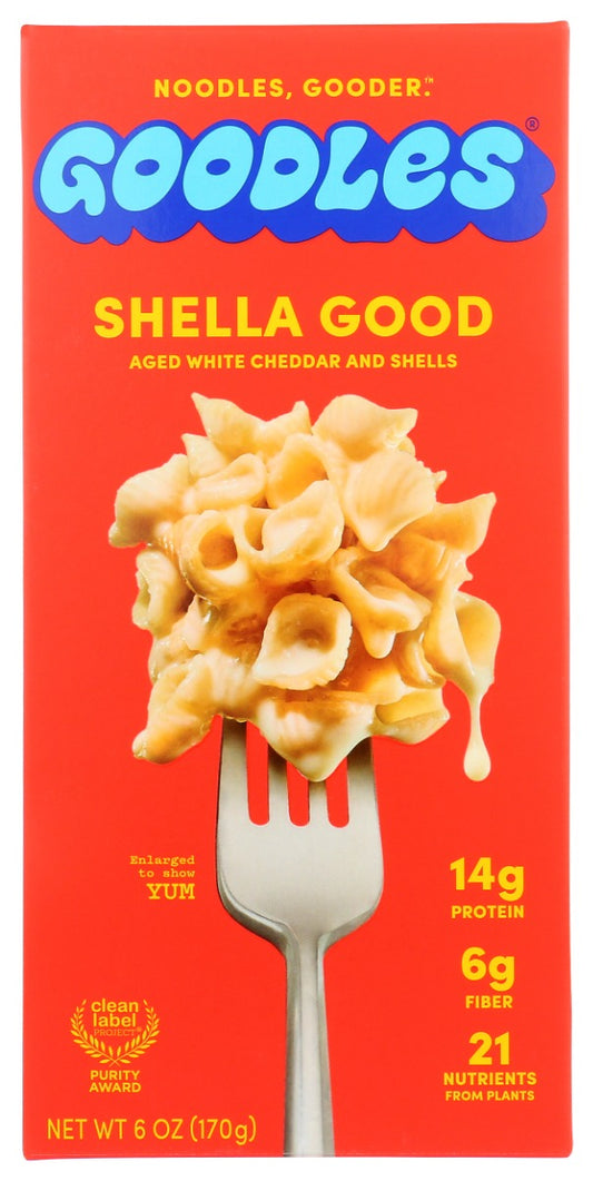 GOODLES: Shella Good Aged White Cheddar and Shells, 6 oz
