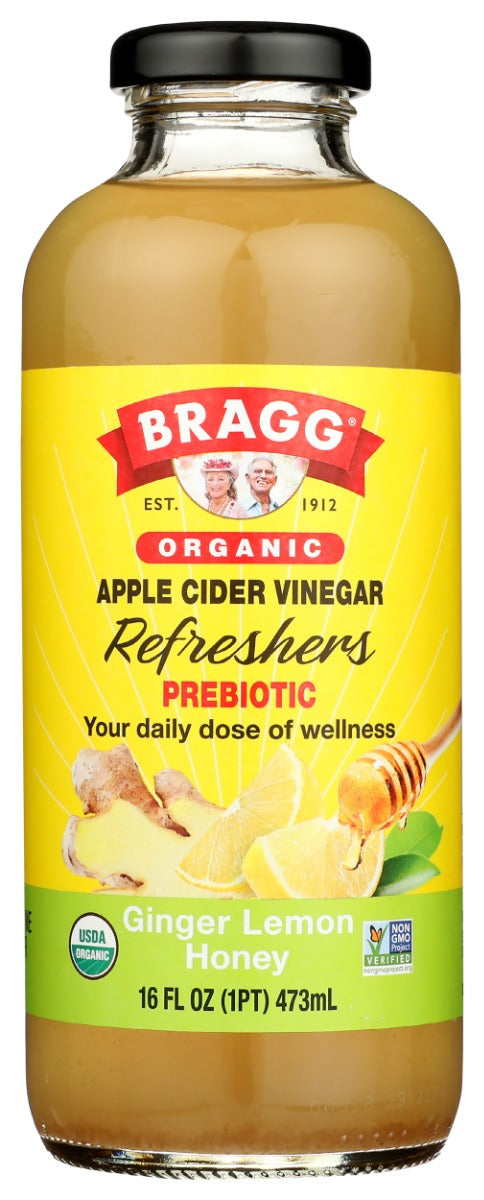 BRAGG: ACV Refreshers Ginger Lemon Honey, 16 fo