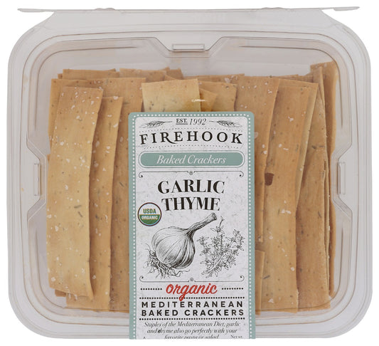 FIREHOOK: Garlic Thyme Crackers, 8 oz