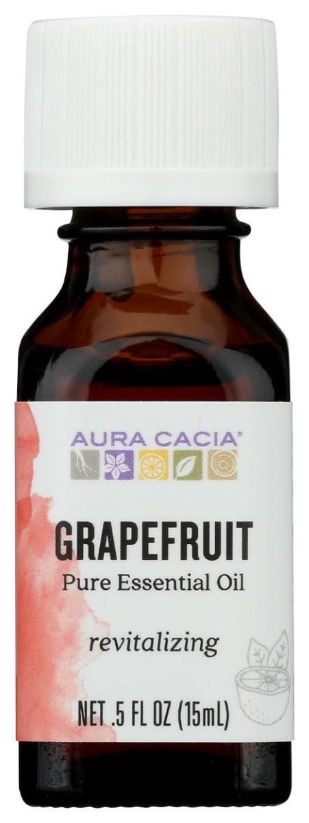 AURA CACIA: Grapefruit Essential Oil, 0.5 oz