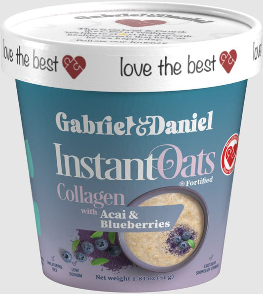 GABRIEL & DANIEL: Acai Blueberries Instant Oatmeal, 1.81 oz