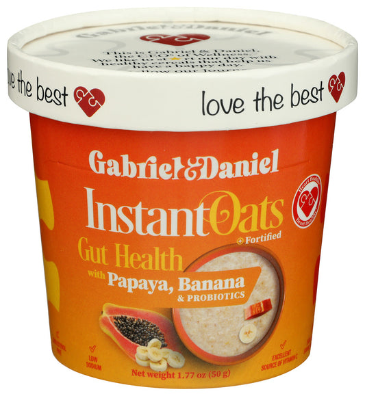 GABRIEL & DANIEL: Banana Papaya Instant Oatmeal, 1.77 oz