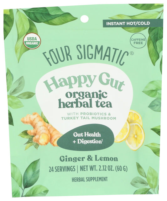FOUR SIGMATIC: Happy Gut Organic Herbal Tea, 2.12 oz