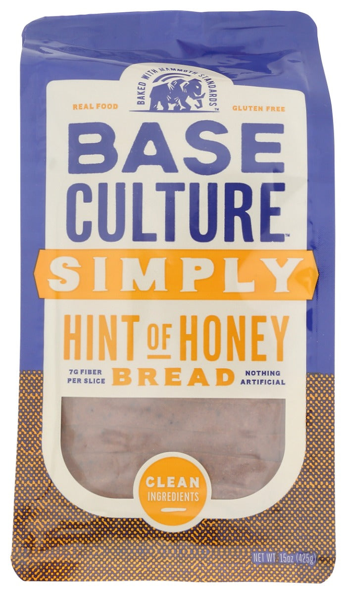 BASE CULTURE: Simply Hint of Honey Bread, 15 oz