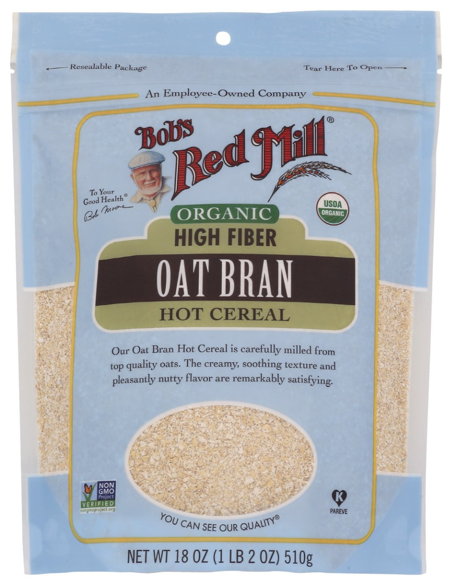 BOBS RED MILL: Organic Oat Bran Hot Cereal, 18 oz