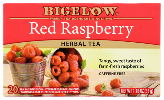 BIGELOW: Red Raspberry Herbal Tea 20Bg, 1.18 oz