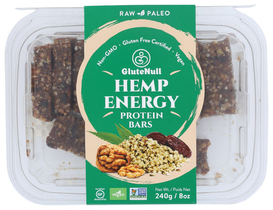 GLUTENULL: Hemp Energy Protein Bars, 8 oz