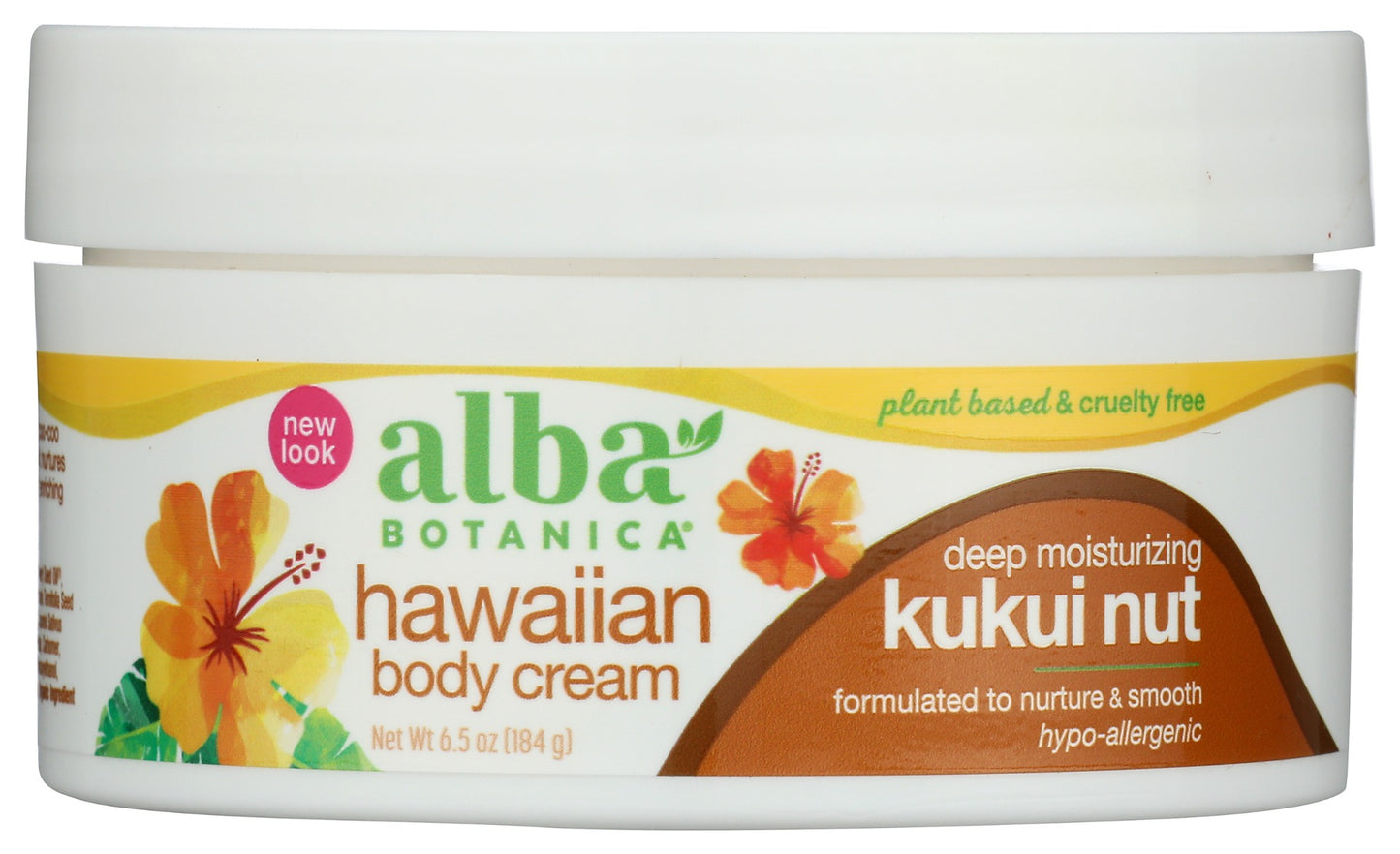 ALBA BOTANICA: Hawaiian Deep Moisturizing Body Cream Kukui Nut, 6.5 oz
