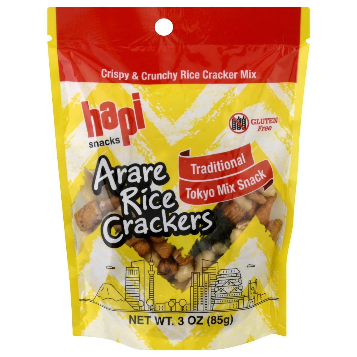 HAPI: Arare Rice Crackers Tokyo Mix Snack, 3 oz