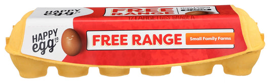 HAPPY EGG: Large Brown Eggs Free Range, 1 dz