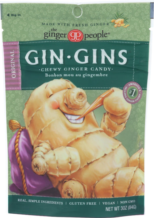 GINGER PEOPLE: Gin Gins Original Ginger Chews, 3 oz
