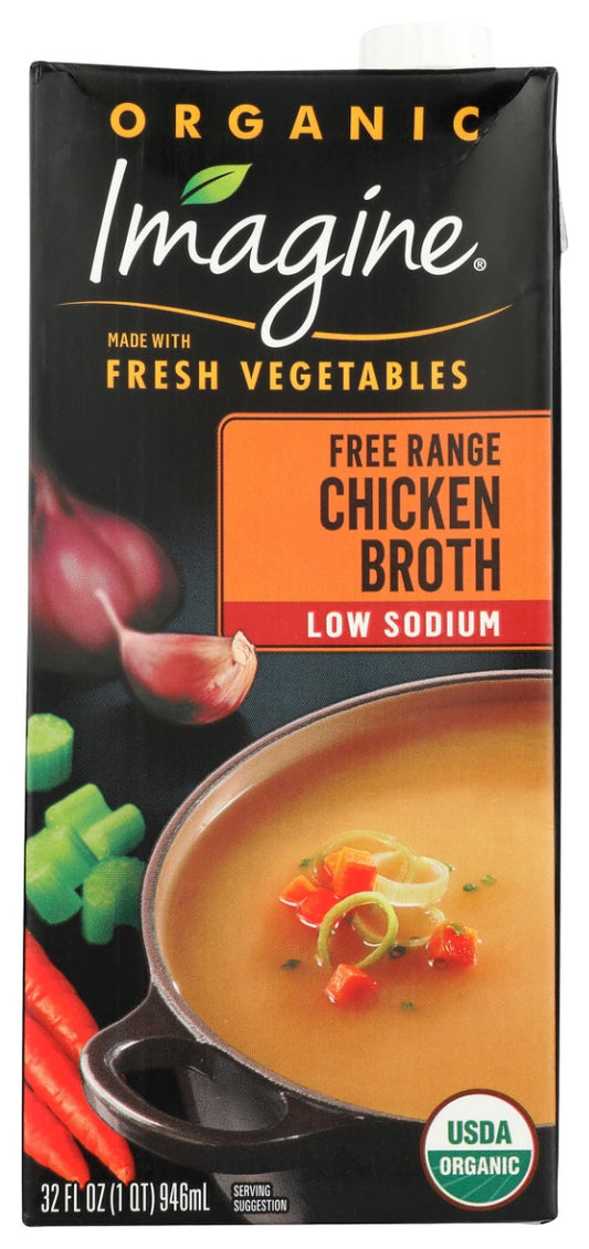 IMAGINE: Low Sodium Free Range Chicken Broth, 32 oz