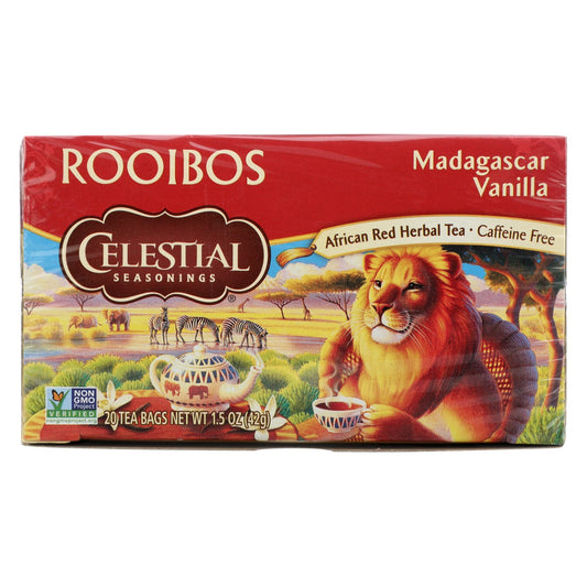 CELESTIAL SEASONINGS: Madagascar Vanilla Rooibos Herbal Tea, 20 bg