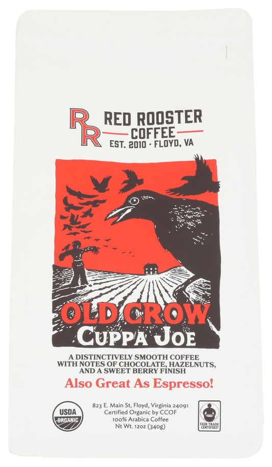 RED ROOSTER COFFEE: Organic Old Crow Cuppa Joe Coffee, 12 oz