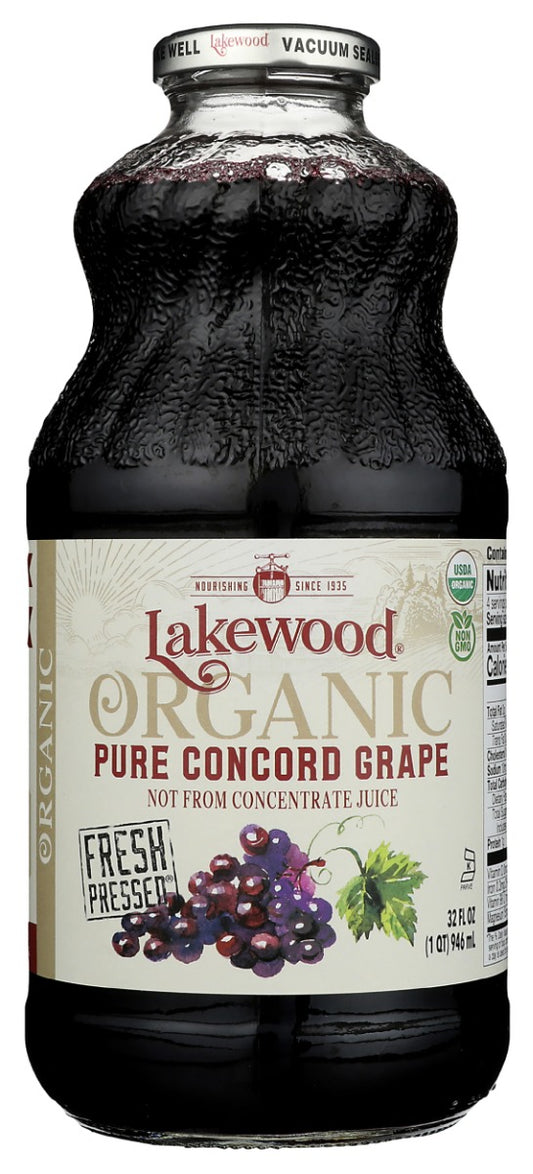 LAKEWOOD: Organic Concord Grape Juice, 32 fo