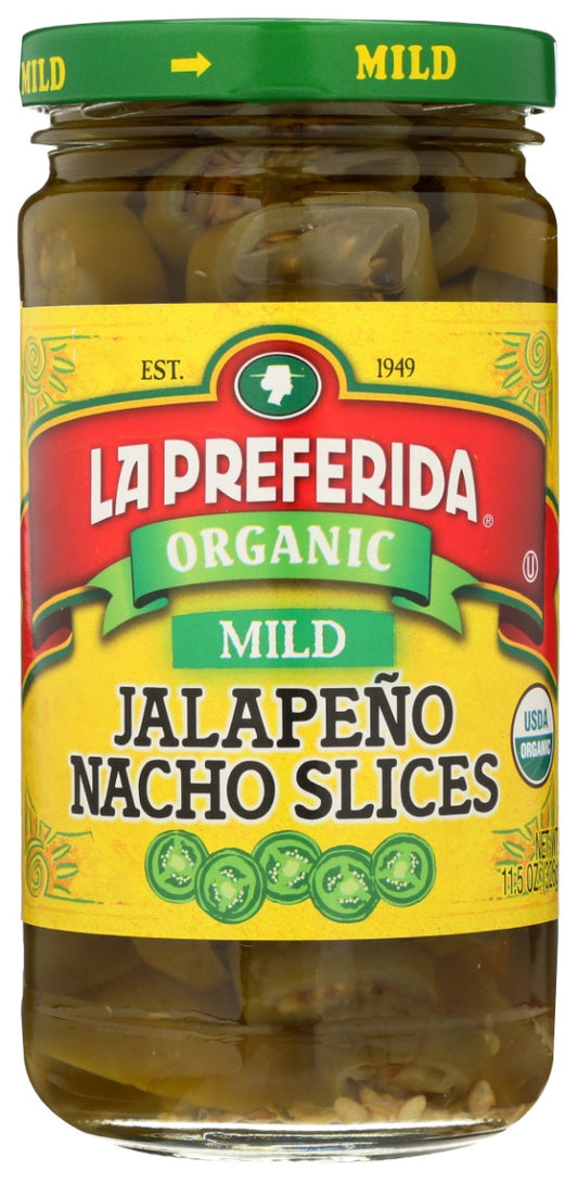 LA PREFERIDA: Organic Mild Jalapeno Nacho Slices, 11.5 oz