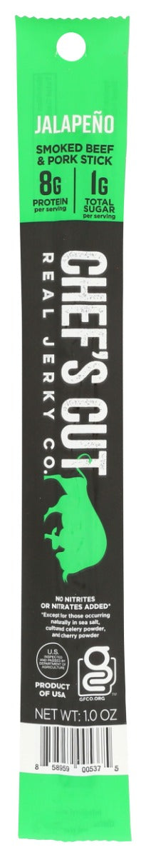 CHEFS CUT: Beef and Pork Jalapeno Meat Snack Stick, 1 oz