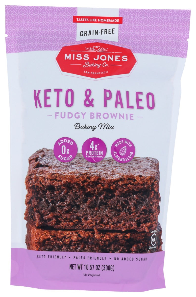 MISS JONES BAKING CO: Almond Flour Fudgy Brownie Mix, 10.57 oz