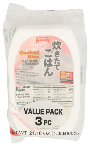 JFC INTERNATIONAL: Tablemark Prepared Rice 3pk, 21.15 oz
