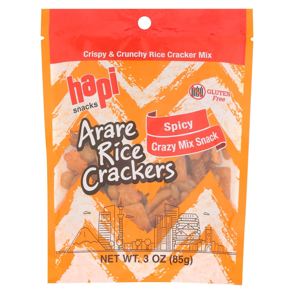 HAPI: Arare Rice Crackers Crazy Mix Snack, 3 oz