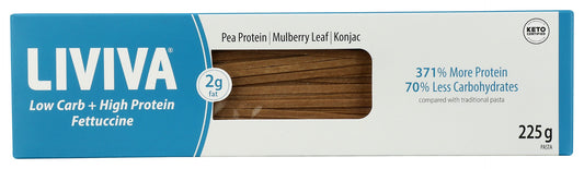 LIVIVA: Low Carb High Protein Fettuccine Pasta, 7.05 oz