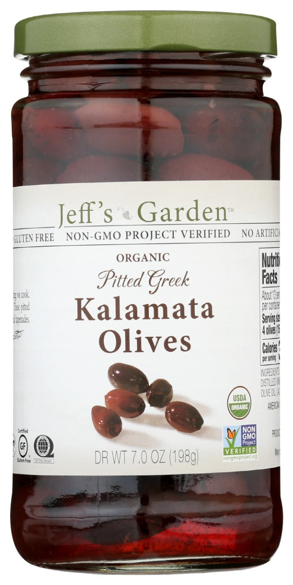 JEFFS GARDEN: Organic Pitted Greek Kalamata Olives, 7 oz
