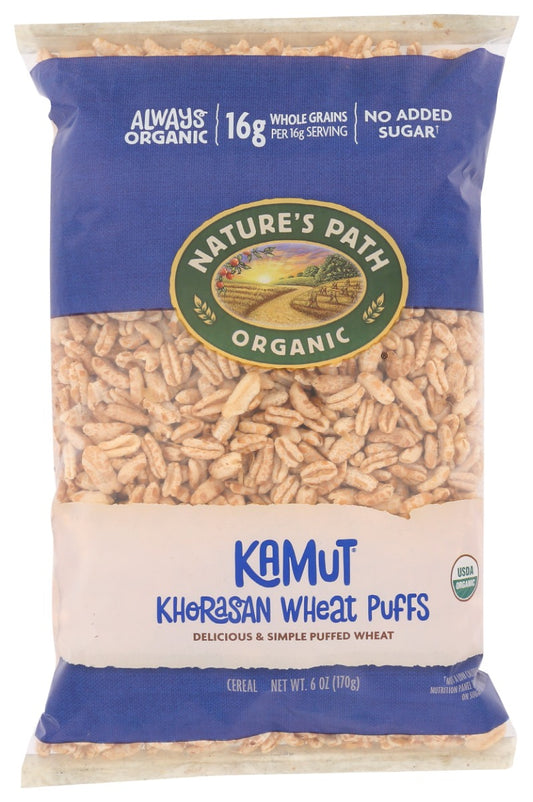 NATURES PATH: Khorasan Wheat Puffs Cereal, 6 oz