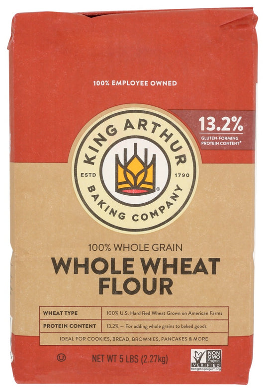 KING ARTHUR: 100 Percent Whole Wheat Flour, 5 lb