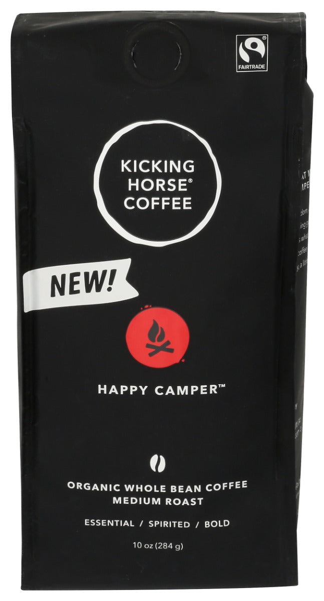 KICKING HORSE: Happy Camper Whole Bean Coffee, 10 oz