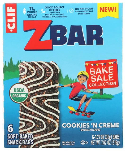 CLIF KID: Cookies N Creme Zbar 6Pc, 7.62 oz
