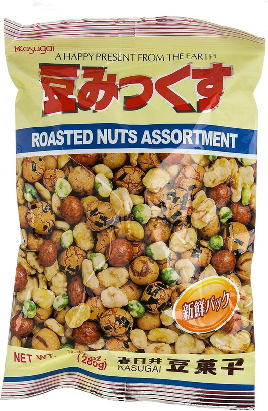 KASUGAI: Assorted Roasted Nut Mix, 8 oz