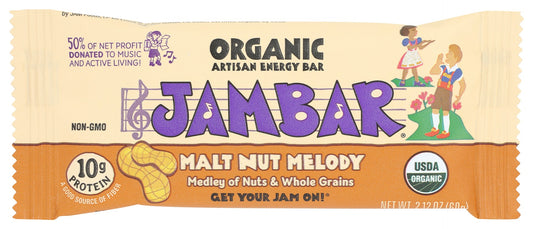 JAMBAR: Malt Nut Melody Energy Bar, 2.12 oz