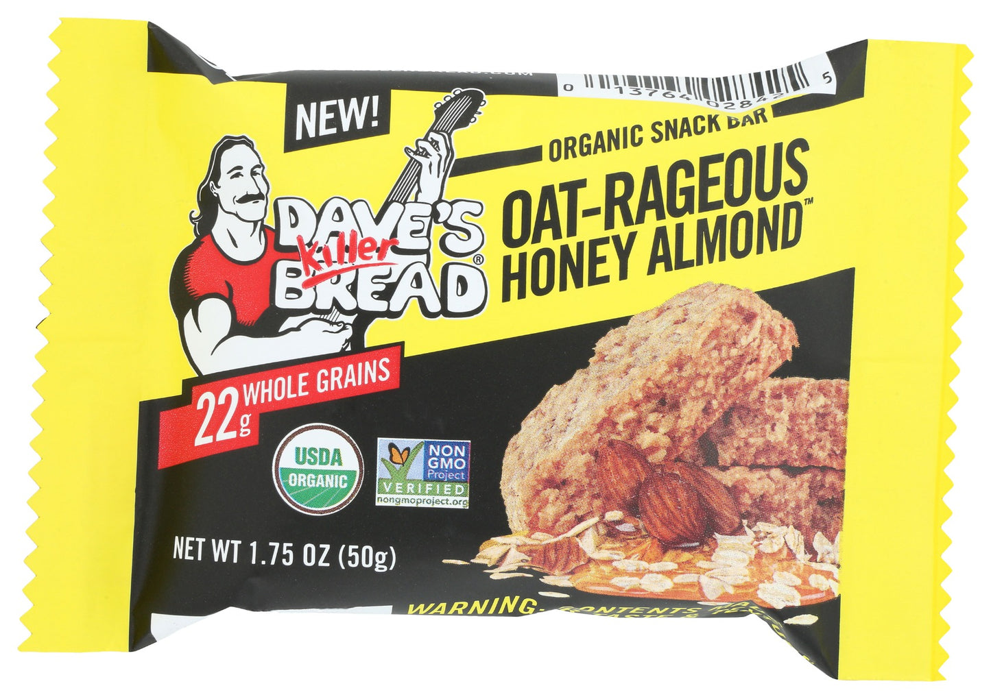 DAVES KILLER BREAD: Organic Oat-Rageous Honey Almond Bar, 1.75 oz