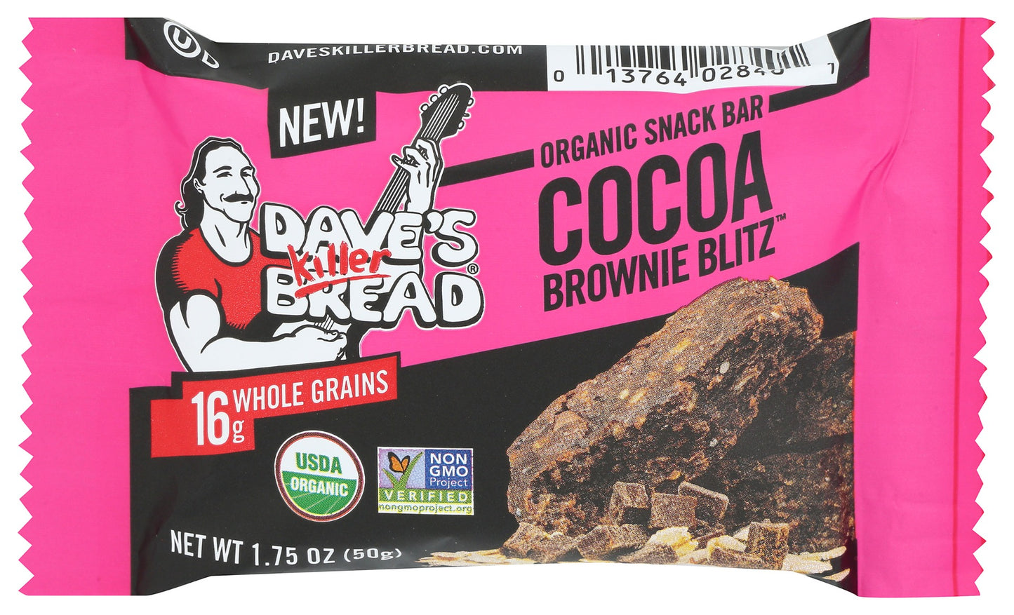 DAVES KILLER BREAD: Organic Cocoa Brownie Blitz Bar, 1.75 oz