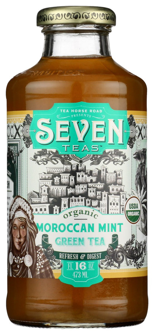 SEVEN TEAS: Moroccan Mint Green Tea Organic, 16 fo